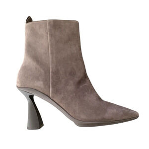 Cole Haan Grand Ambition York Bootie Taupe Gray Kid Suede Size 8.5